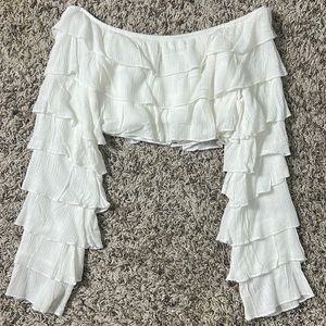 NEW Princess Polly Off the Shoulder Ruffled Top